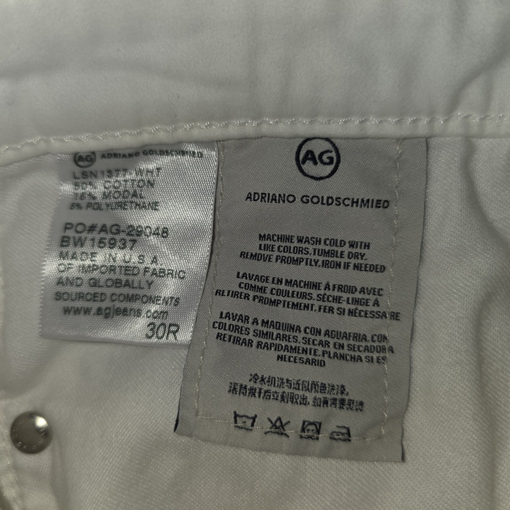 AG Adriano Goldschmied Anthro the Stevie ankle slim straight leg  size 30 NWT - Picture 4 of 16